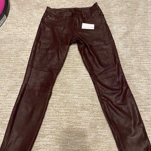 7 For All Mankind Leather jeggings